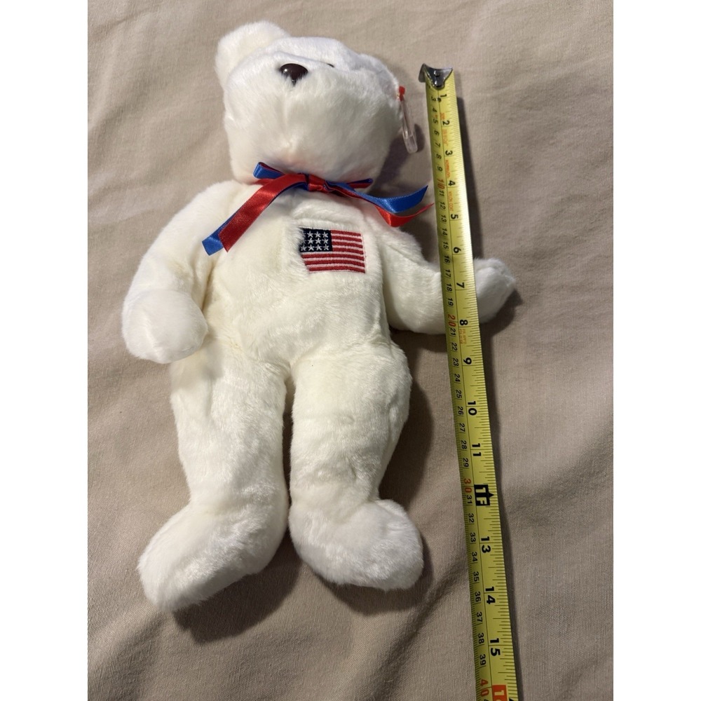 2000 Ty Beanie Buddy "Libearty" Retired Patriotic Bear BB3 - Picture 5 of 10